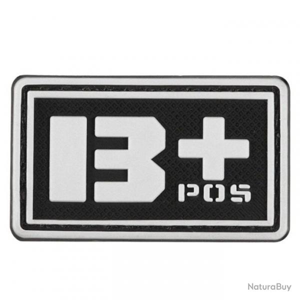 Patch groupe sanguin 3D PVC lumineux - B+ positif (noir) 2