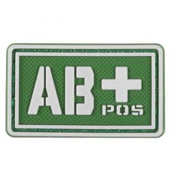 Patch groupe sanguin 3D PVC lumineux - AB+ positif (vert)