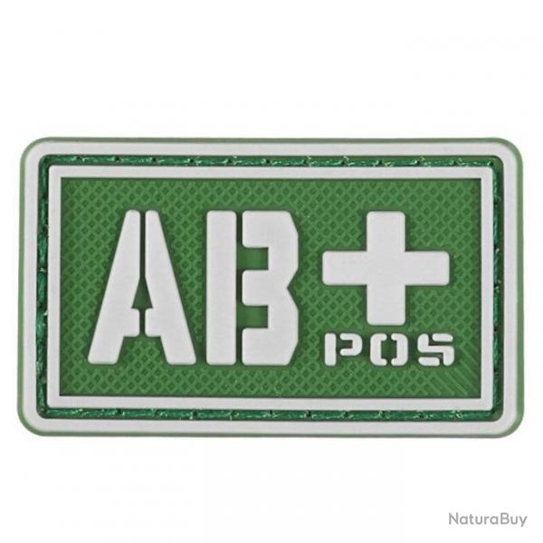 Patch groupe sanguin 3D PVC lumineux - AB+ positif (vert)