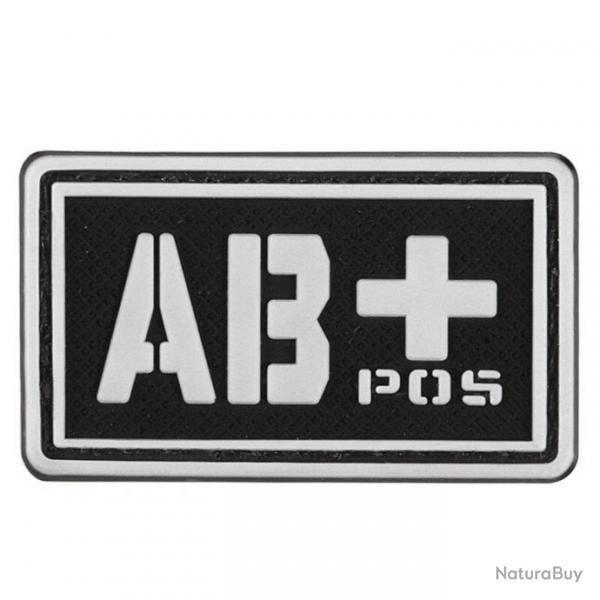 Patch groupe sanguin 3D PVC lumineux - AB+ positif (noir) 2