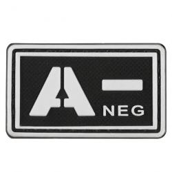 Patch groupe sanguin 3D PVC lumineux - A- négatif (noir) 2