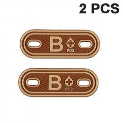 Patch groupe sanguin A B AB O POS +- - B POS Brown