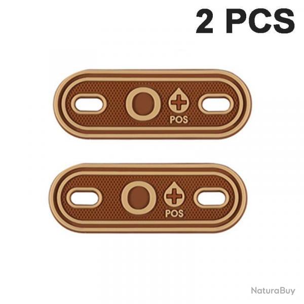Patch groupe sanguin A B AB O POS +- - O POS Brown