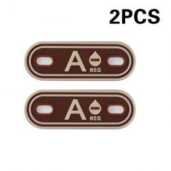 Patch groupe sanguin A B AB O POS +- - A NEG Brown