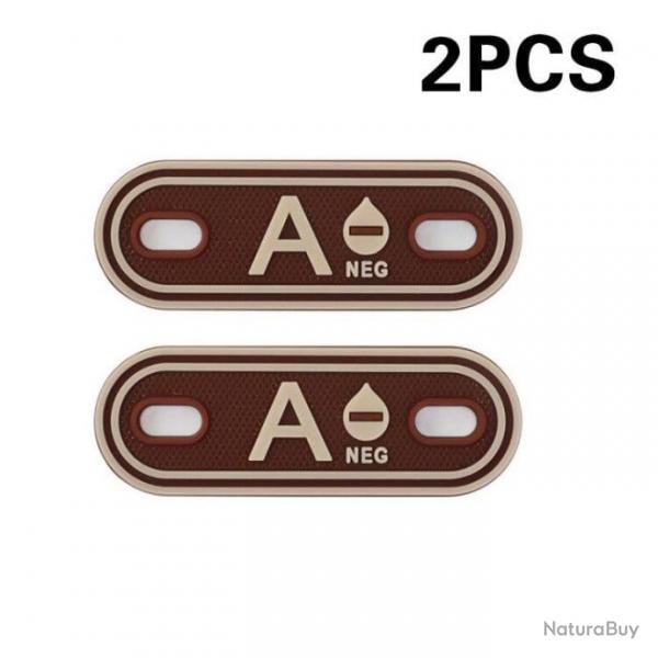 Patch groupe sanguin A B AB O POS +- - A NEG Brown