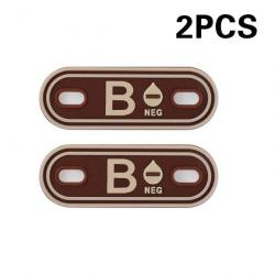 Patch groupe sanguin A B AB O POS +- - B NEG Brown