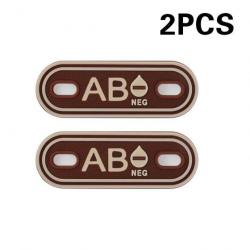 Patch groupe sanguin A B AB O POS +- - AB NEG Brown