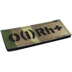 Patch groupe sanguin B AB A O (I) Rh - O POS 3x7.5cm (Multicam)