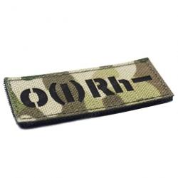 Patch groupe sanguin B AB A O (I) Rh - O- 3x7.5cm (Multicam)