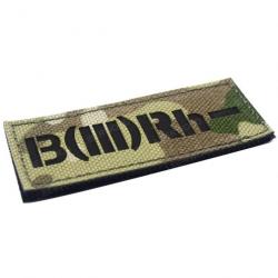 Patch groupe sanguin B AB A O (I) Rh - B- 3x7.5cm (Multicam)