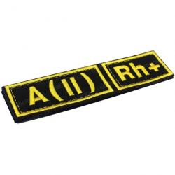 Patch groupe sanguin B AB A O (I) Rh - A  POS 3x12cm (Jaune)