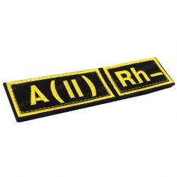 Patch groupe sanguin B AB A O (I) Rh - A- 3x12cm (Jaune)