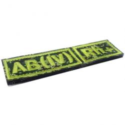 Patch groupe sanguin B AB A O (I) Rh - AB pos (Vert)