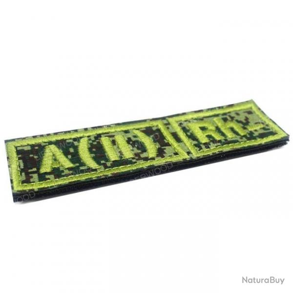 Patch groupe sanguin B AB A O (I) Rh - A- (Vert)