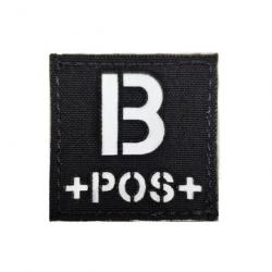 Patch groupe sanguin IR camo/noir - Black B