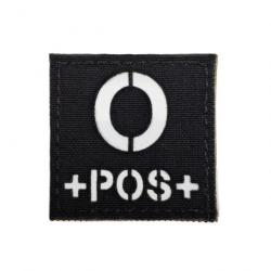 Patch groupe sanguin IR camo/noir - Black O