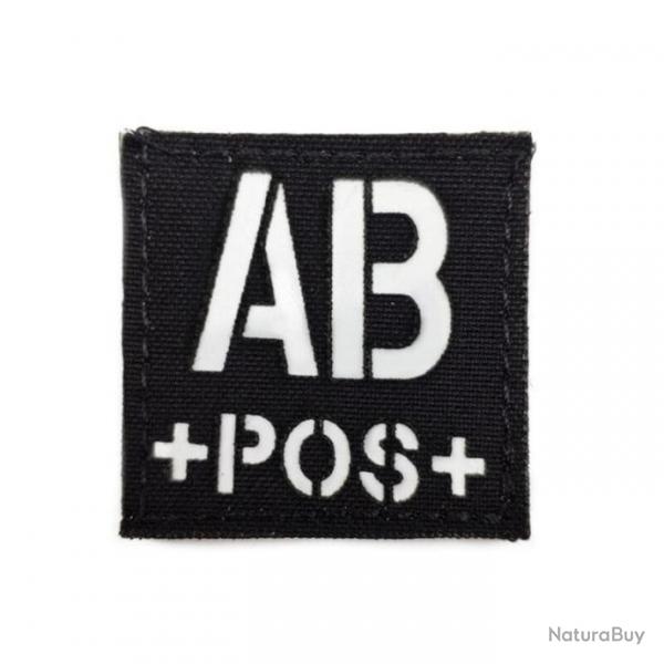 Patch groupe sanguin IR camo/noir - Black AB