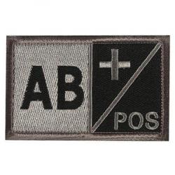 Patch groupe sanguin noir crochet et boucle - AB+ positif