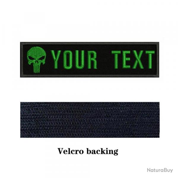 Patch logo crne personnalis Velcro 10x2,5 cm - Vert