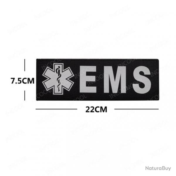 Patch mdical EMT EMS IR rflchissant - Noir