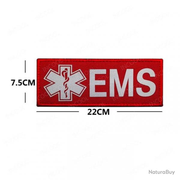 Patch mdical EMT EMS IR rflchissant - Rouge