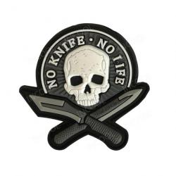 Patch militaire crâne 3D caoutchouc - Blanc