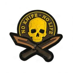 Patch militaire crâne 3D caoutchouc - Jaune