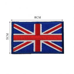 Patch motif drapeau national 3D 7x9,5 cm - Rectangle UK