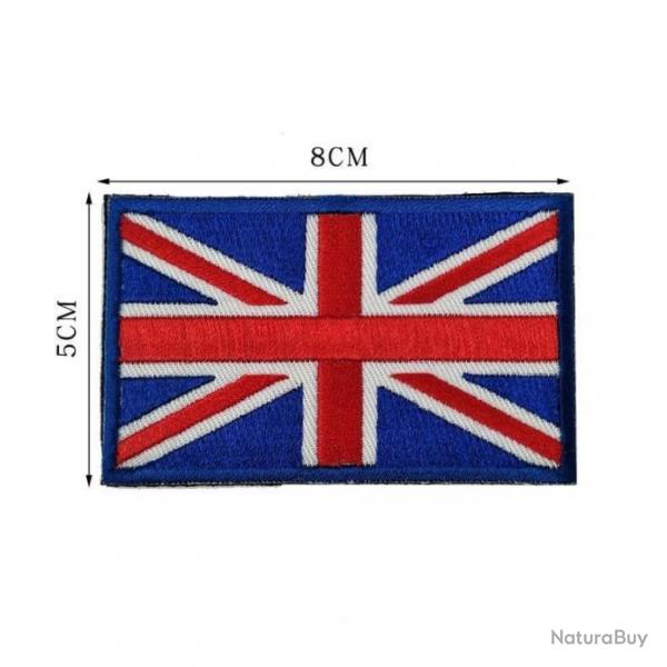 Patch motif drapeau national 3D 7x9,5 cm - Rectangle UK