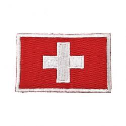 Patch motif drapeau national 3D 7x9,5 cm - Suisse