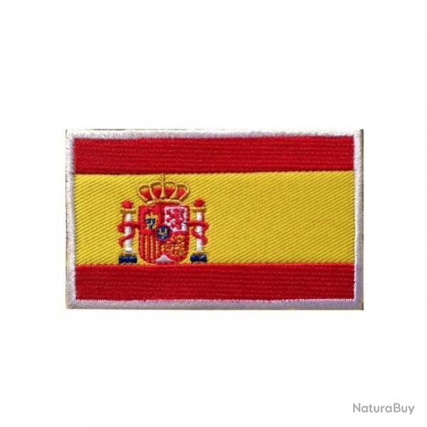 Patch motif drapeau national 3D 7x9,5 cm - Espagne