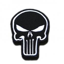 Patch Punisher 3D brodé 3 couleurs - Noir