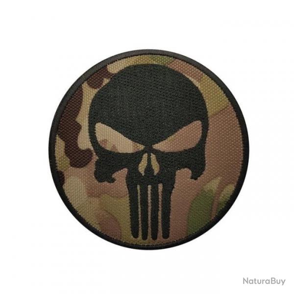 Patch Punisher camo militaire 8x8 cm