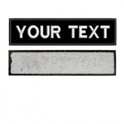 Patch texte personnalisable militaire - Noir - Iron on