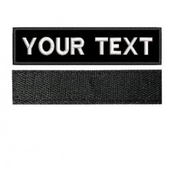 Patch texte personnalisable militaire - Noir - Velcro