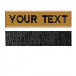 Patch texte personnalisable militaire - Marron - Velcro