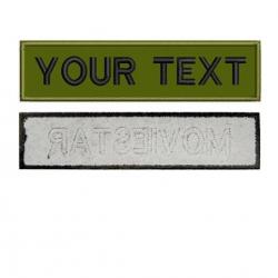 Patch texte personnalisable militaire - Vert armée - Iron on