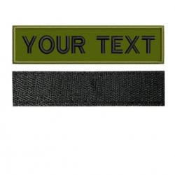 Patch texte personnalisable militaire - Vert armée - Velcro