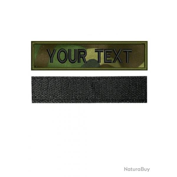 Patch texte personnalisable militaire - Camouflage-Velcro