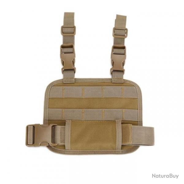 Plate-forme holster jambe tombante MOLLE - Marron