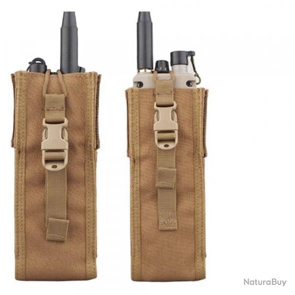 Poche radio tactique Molle EmersonGear - Tan