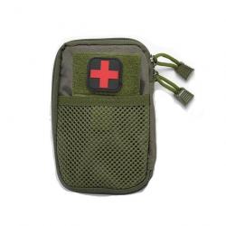 Pochette médicale militaire avec filet S3S - Ranger green