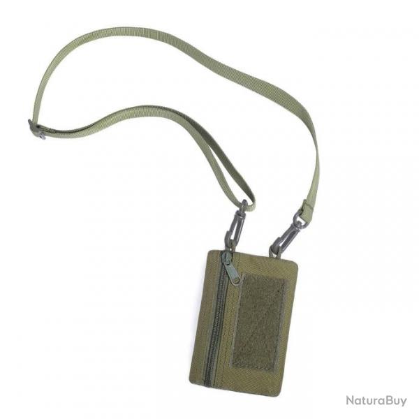 Pochette porte-carte EDC sangle paule - Vert arme