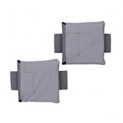 Pochettes plaque latérale style Ferro 6x6 - Gris