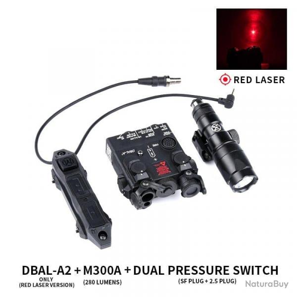 Point rouge/vert DBAL AN/PEQ DBAL-A2 - BK Red M300A Set