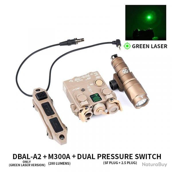 Point rouge/vert DBAL AN/PEQ DBAL-A2 - DE Green M300A Set
