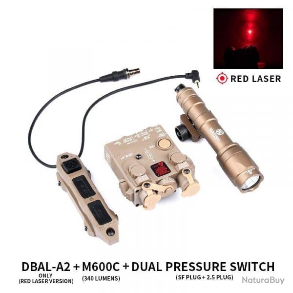 Point rouge/vert DBAL AN/PEQ DBAL-A2 - DE Red M600C Set