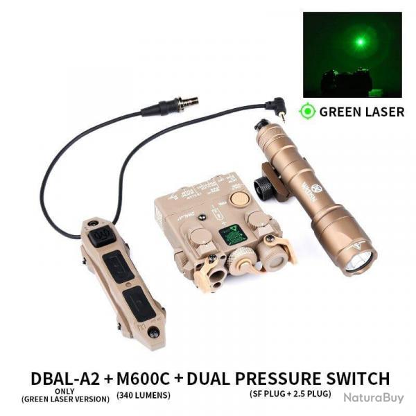Point rouge/vert DBAL AN/PEQ DBAL-A2 - DE Green M600C Set