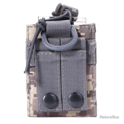 Poche Tactique MOLLE Pour Talkie-walkie - Modèle Pew Tactical PT-P020 - Basculante, Pour MBTR/PRC152