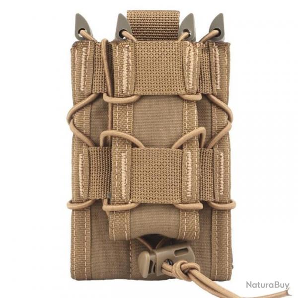 Porte-chargeur 9mm/5.56 double Molle - Marron